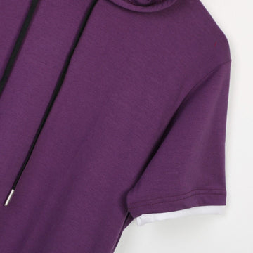 تيشيرت بغطاء رأس رجالي سينجل ليكرا; بنفسجي